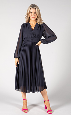 Pamela-Scott-EMPORIUM-PLISSE-PLEAT-WAISTBAND-DETAIL-DRESS-IN-NAVY