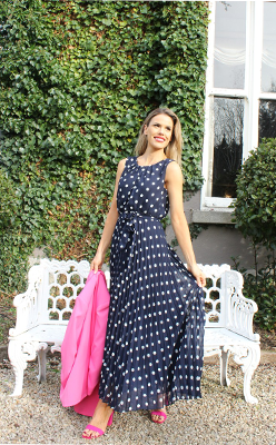 Pamela-Scott---PAMELA-SCOTT-POLKA-DOT-PLEATED-MAXI-DRESS-IN-NAVY