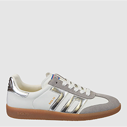 Back 70 - Cloud White and Silver Trainer