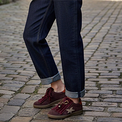 Meline - 525 FR-R Burgundy/Rust Trainer<br />
