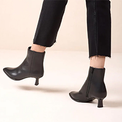 Unisa - Lomas Black Kitten Heel Ankle Boot<br />
