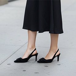 Lodi - Nestor Black Buckle Slingback<br />
