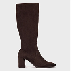 Wonders - M-5441 Brown Sock Block Heel Boot<br />
