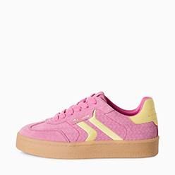 Tamaris - 23724 Pink and Yellow Trainer