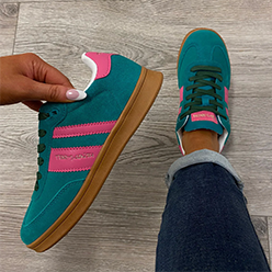 Teddy Smith - 120007 Green and Pink Retro Trainer