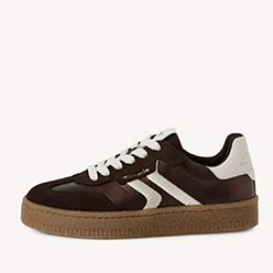 Tamaris - 23723 Brown Leather Suede Trainer