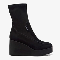 Carl Scarpa - Origala Black Suede Wedge Boot<br />

