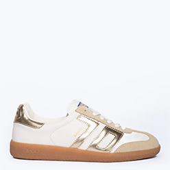 Back 70 - Cloud White & Gold Trainer