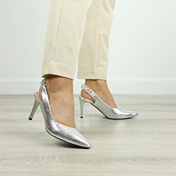 Rachels - S7985 Silver Diamanté Slingback Rachels - S7985 Silver Diamanté Slingback