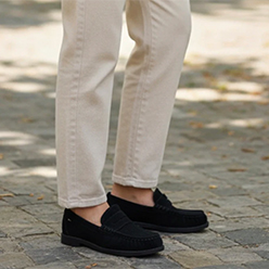 Tamaris - 24251 Black Suede Loafer<br />
