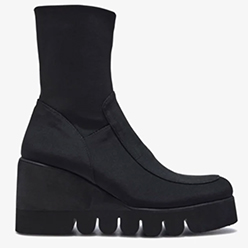 Carl Scarpa - Lainie Black Wedge Sock Boot