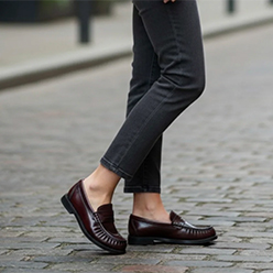 Tamaris - 24251 Burgundy Patent Loafer<br />
