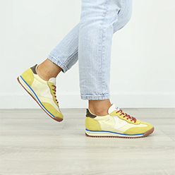 Victoria - 158110 Yellow Retro Trainer Victoria - 158110 Yellow Retro Trainer