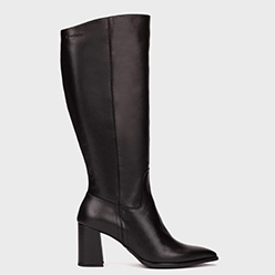 Wonders - M-5443 Black Leather Knee High Boot<br />
