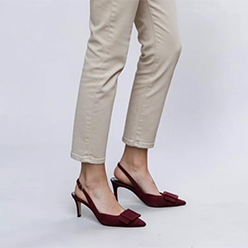 Lodi - Nestor Burgundy Buckle Slingback<br />
