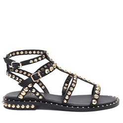 Murphy's-Shoes---Ash---Precious-Black-and-Gold-Stud-Gladiator
