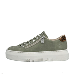 Murphy's-Shoes---Rieker---M1912-80-Khaki-Elastic-Zip-Trainer
