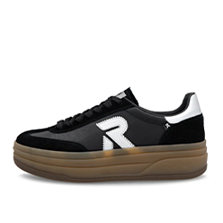 Murphy's-Shoes---Rieker---W3700-Black-and-Silver-Platform-Trainer