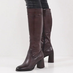 Murphy's-Shoes---Tamaris---25530-Brown-Leather-Knee-High