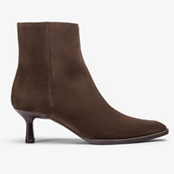 Unisa - Lomas Brown Kitten Heel Ankle Boot