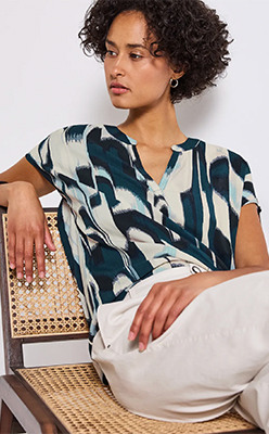 Street One Shirtblouse w splitneck