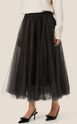 Nina's-Boutique---1009981-Black-Scarlet-Mesh-Solid-Skirt-MASAI