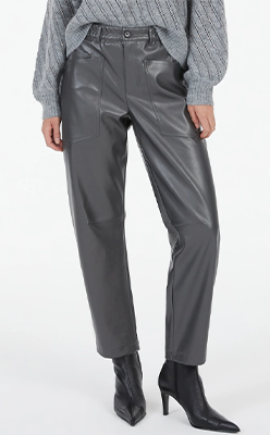 Nina's-Boutique---Marc-Aurel-1914-2001-93332-Pleather-Loose-Leg-Trousers