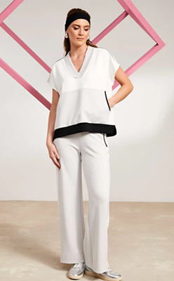 Nina's-Boutique---NAYA-NAS25293-Pull-up-trouser-with-contrast-panel-at-side-seam-and-zip-pocket
