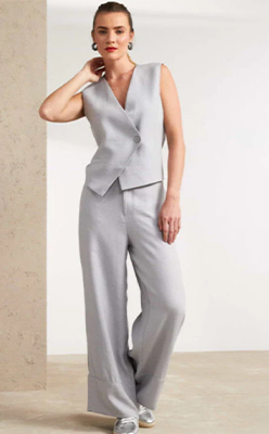 Nina's-Boutique---NAYA-NAS25307-Wide-leg-trouser-with-band-at-hem