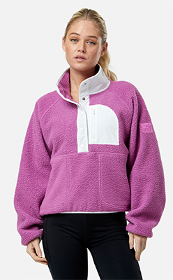 Horizon Layer Up Half Snap in Crisp Pink