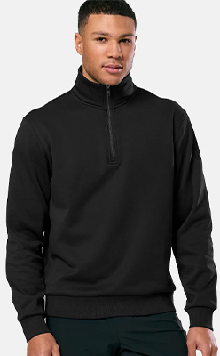 Gym+Coffee---Clubhouse-Quarter-Zip-in-Black