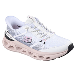 SKECHERS SLIP-INS: GLIDE-STEP ALTUS - FAST LANE - WHITE/BLACK/PINK