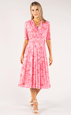 The Trend Room Floral Print Mesh Wrap Dress