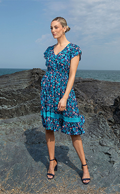 Stella Button Front Floral Dress<br />
