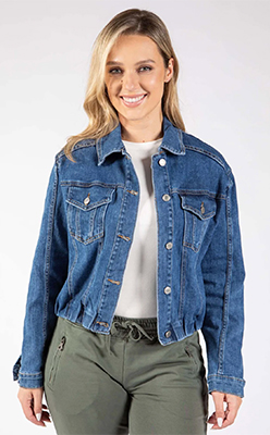 Pamela Scott Front Pocket Denim Jacket Pamela Scott Front Pocket Denim Jacket<br />