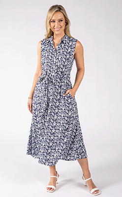 Zapara Emilia Floral Print Shirt Dress Zapara Emilia Floral Print Shirt Dress<br />