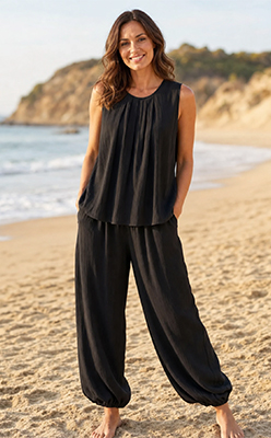 Zapara Crinkle Harem Co-Ord Set<br />
