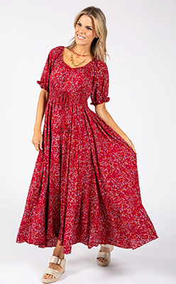 Stella Ditsy Print Boho Midi Dress Stella Ditsy Print Boho Midi Dress<br />