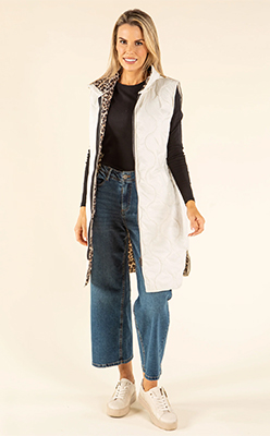 Zapara Longline Quilted Gilet