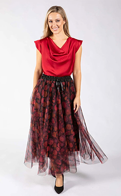 Emporium Polka Dot Print Tulle Skirt<br />
