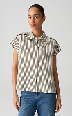 Opus Famella regular Striped Blouse