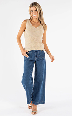 Emporium Sleeveless Lurex Knit Top