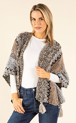 Pamela Scott Vintage Design Knit Pocho