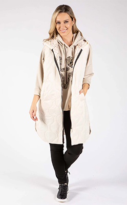 Zapara Longline Quilted Gilet Zapara Longline Quilted Gilet<br />