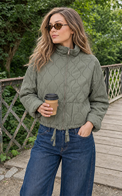 Emporium Quilted Zip-Up Jacket<br />
