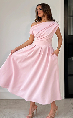 Girl in Mind Betty Asymmetric Midi Dress Girl in Mind Betty Asymmetric Midi Dress