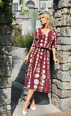 Emporium Retro Plisse Pleat Pop Over Dress