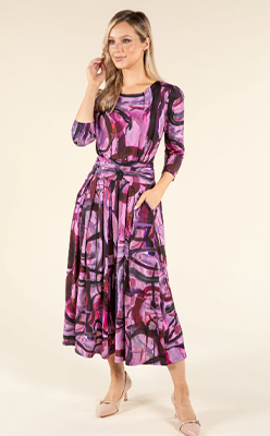 Pamela-Scott---Emporium-Flute-Sleeve-Plisse-Dress
