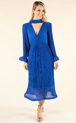 Pamela-Scott---Emporium-Flute-Sleeve-Plisse-Dress