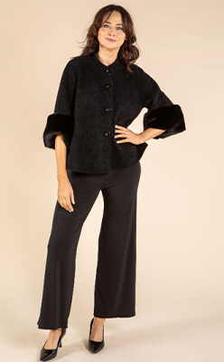 Pamela-Scott---Pamela-Scott-Faux-Fur-Trim-Jacket